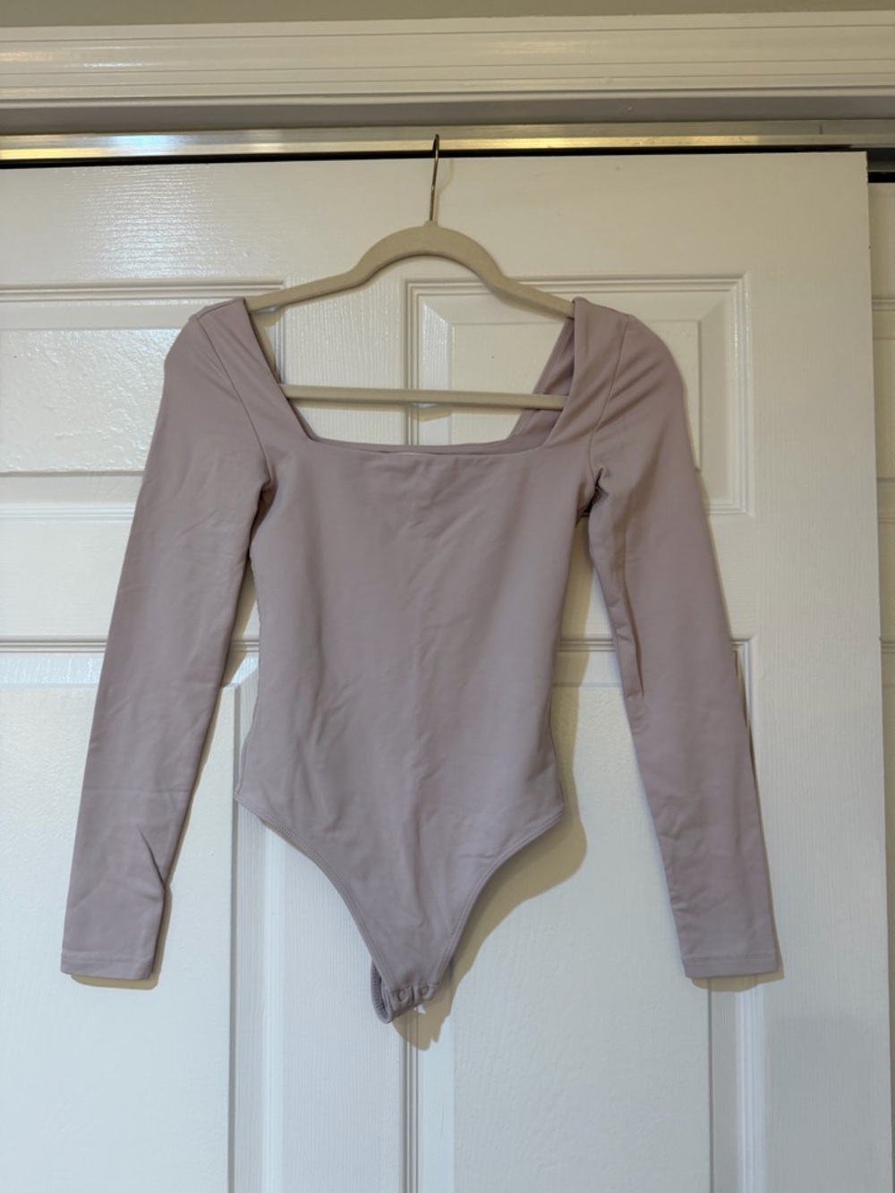 Babaton Mauve Long Sleeve Bodysuit - Square Neck